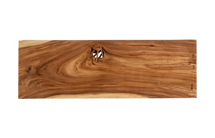 Origins Dining Table, Straight Edge, Natural, Satin Black Legs TH113398 Phillips Collection