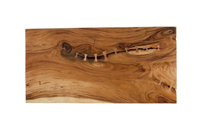 Origins Dining Table, Straight Edge, Natural, Satin Black Legs TH117085 Phillips Collection