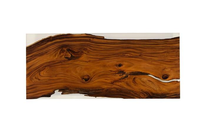 Origins Dining Table, Poured Resin, Straight Edge, Satin Black Legs TH119449 Phillips Collection