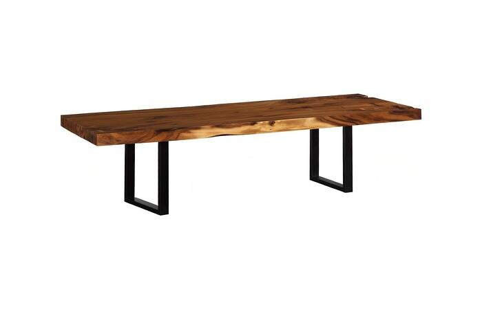 Origins Dining Table, Live Edge, Natural, Satin Black Legs TH120264 Phillips Collection
