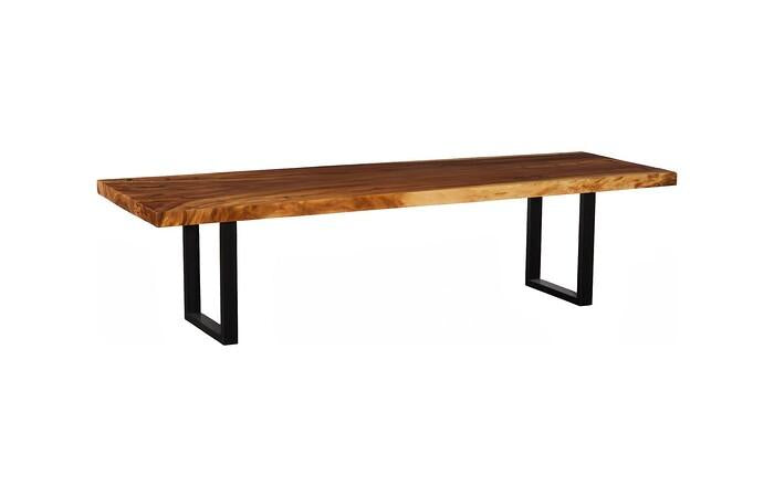 Origins Dining Table, Straight Edge, Natural, Satin Black Legs TH121217 Phillips Collection