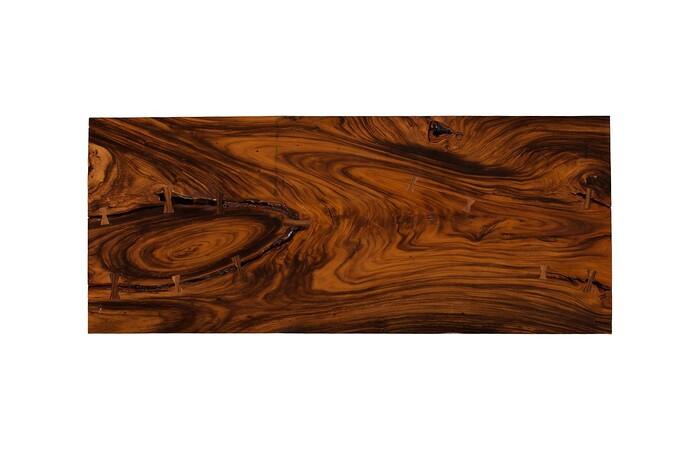 Origins Dining Table, Straight Edge, Natural, Satin Black Legs TH121861 Phillips Collection