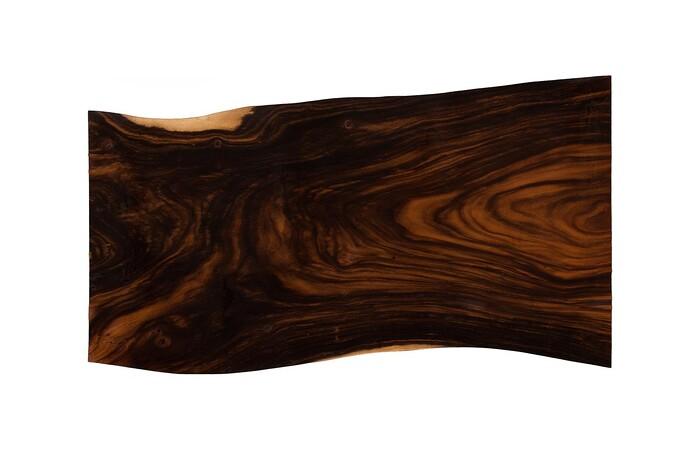Origins Dining Table, Straight Edge, Natural, Satin Black Legs TH122147 Phillips Collection