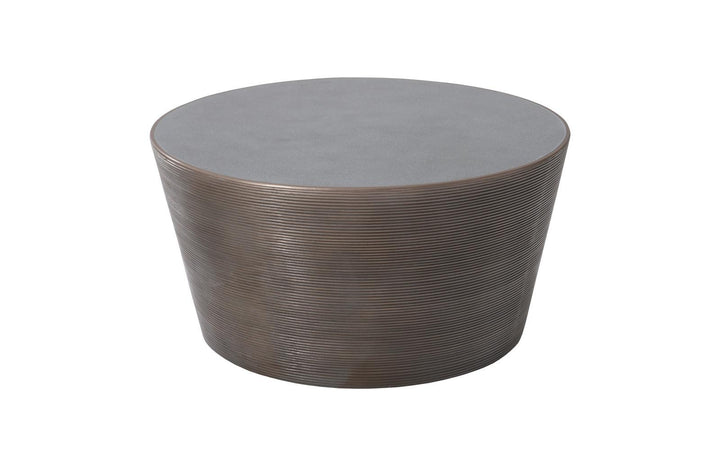 Kono Coffee Table, Bronze Finish with Concrete Top by Phillips Collection — view 1