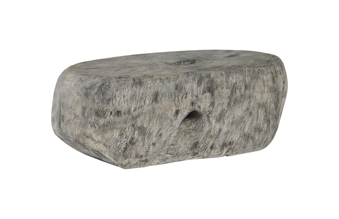 Cast Organic River Stone Coffee Table, Resin, Faux Gray Stone by Phillips Collection — view 1