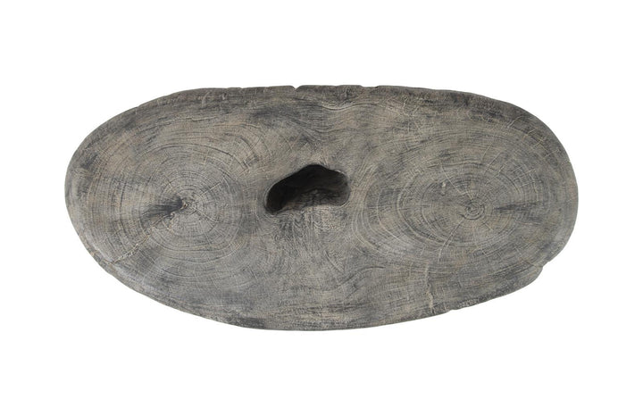 Cast Organic River Stone Coffee Table, Resin, Faux Gray Stone by Phillips Collection — view 2