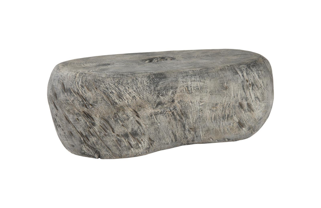 Cast Organic River Stone Coffee Table, Resin, Faux Gray Stone by Phillips Collection — view 3