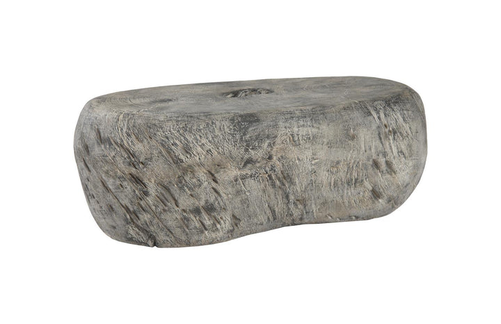 Cast Organic River Stone Coffee Table, Resin, Faux Gray Stone by Phillips Collection — view 3