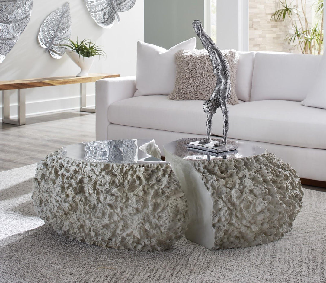 Split the Difference Coffee Table, Ash by Phillips Collection — room setting