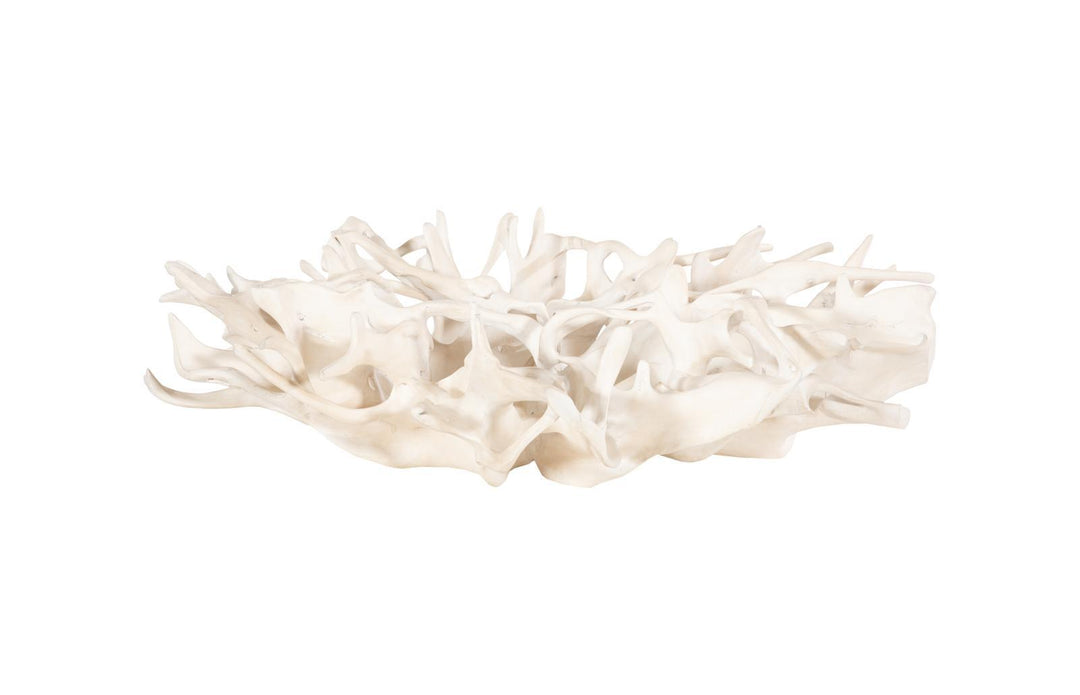 Cast Root Coffee Table, Faux Bleached Finish, With 82" Glass by Phillips Collection — view 2