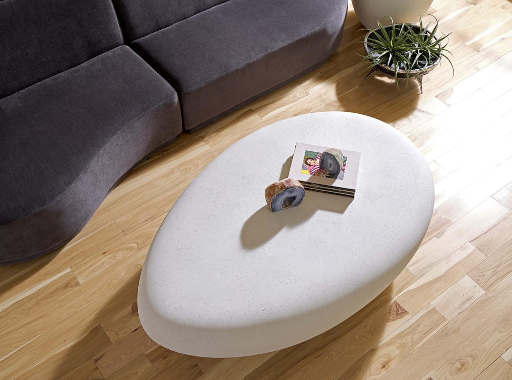 River Stone Coffee Table, Roman Stone, Extra Large by Phillips Collection — room setting