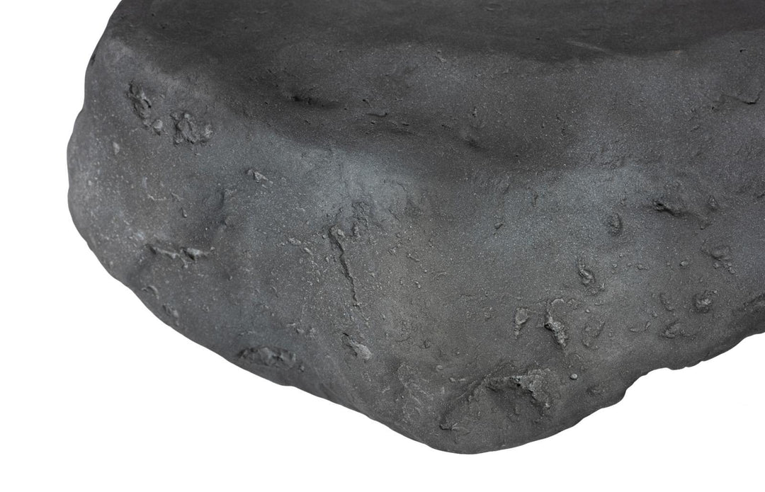 Cast Boulder Coffee Table, Charcoal Stone, Small by Phillips Collection — view 2