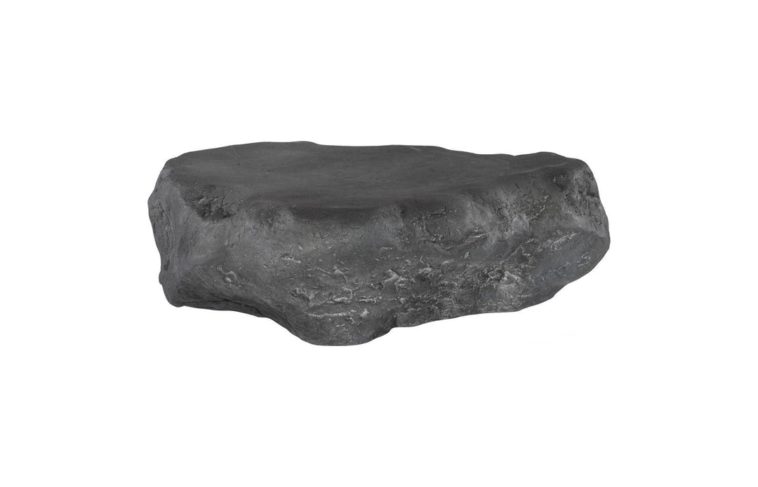 Cast Boulder Coffee Table, Charcoal Stone, Small by Phillips Collection — view 3