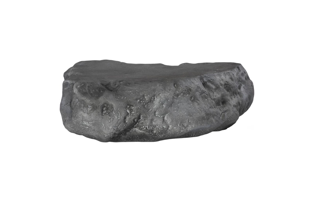 Cast Boulder Coffee Table, Charcoal Stone, Large by Phillips Collection — view 3