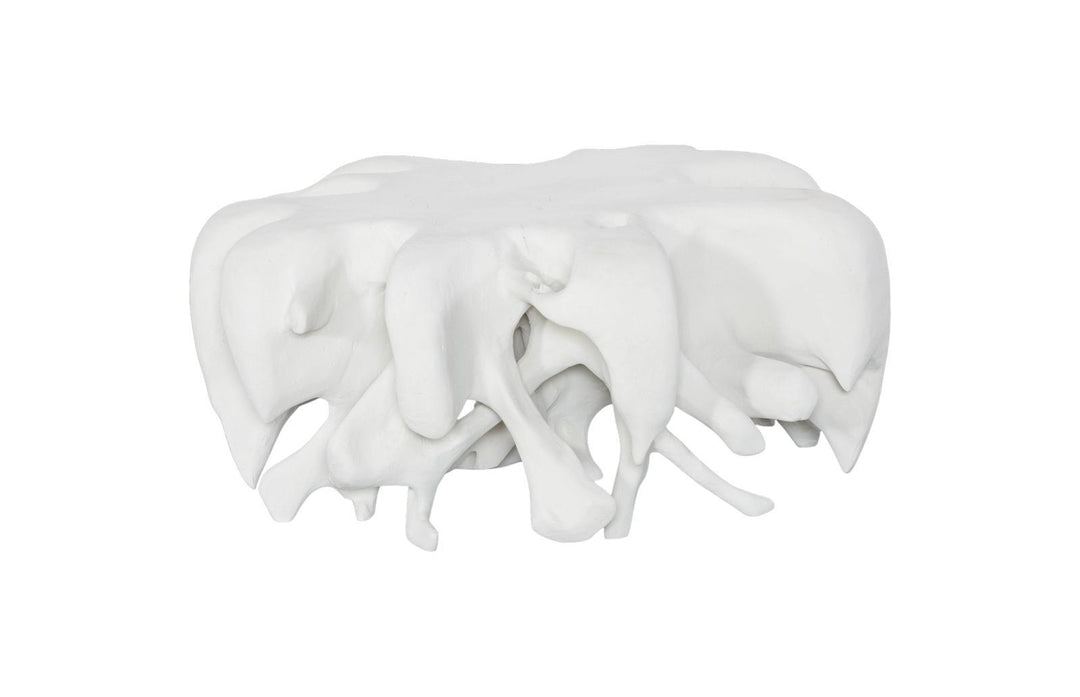 Cast Coffee Table Round, White Stone by Phillips Collection — view 1