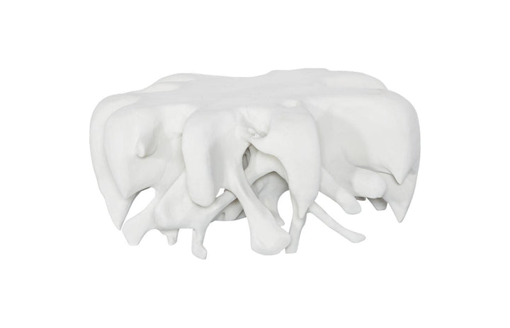 Cast Coffee Table Round, White Stone by Phillips Collection — view 1