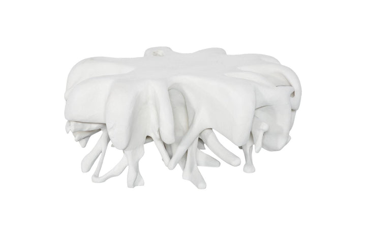 Cast Coffee Table Round, White Stone by Phillips Collection — view 3