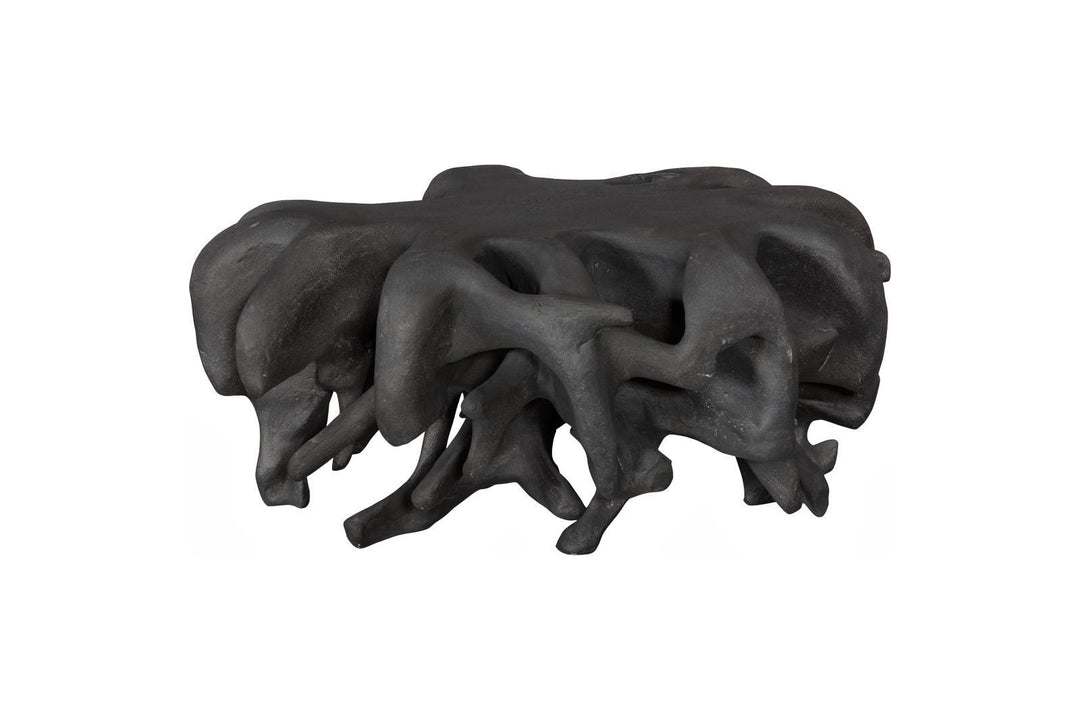 Cast Coffee Table, Round, Charcoal Stone by Phillips Collection — view 1