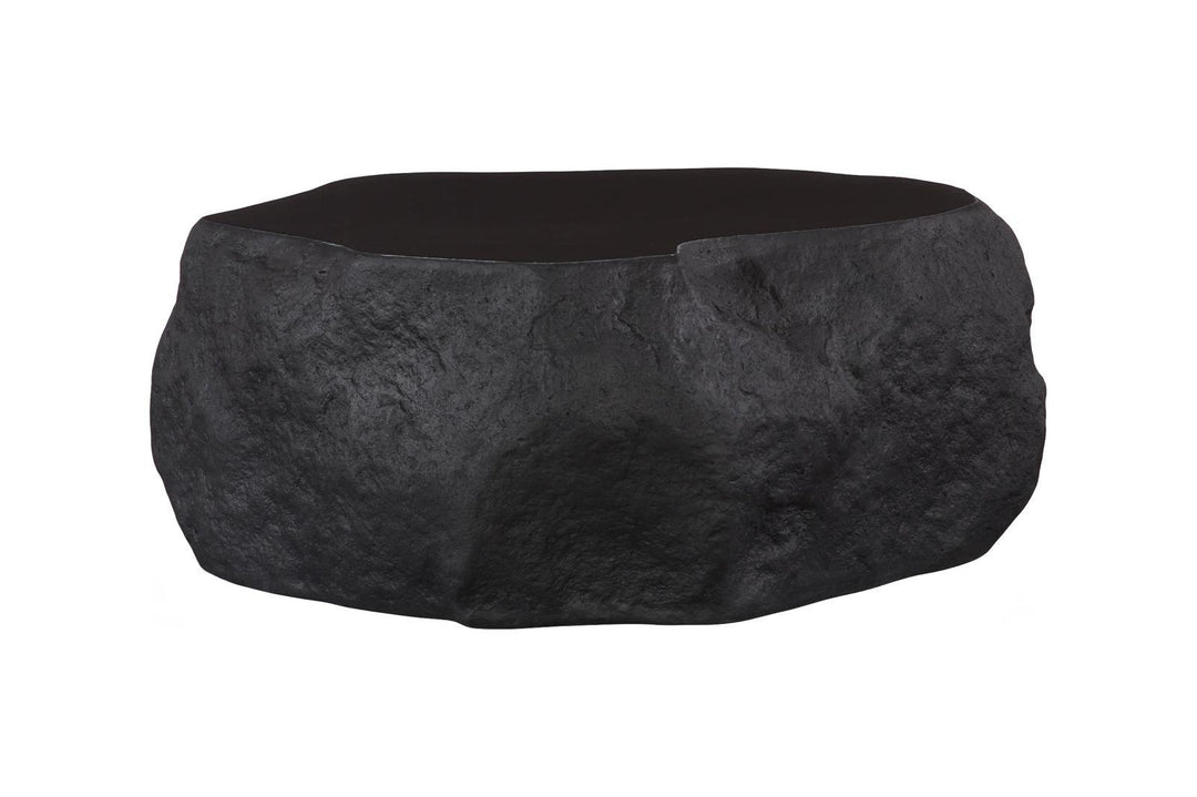 Quarry Coffee Table, Small, Black Glamstone by Phillips Collection — view 1