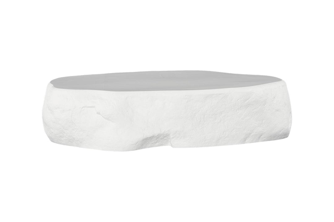Quarry Coffee Table, Extra Large, White Glamstone by Phillips Collection — view 3