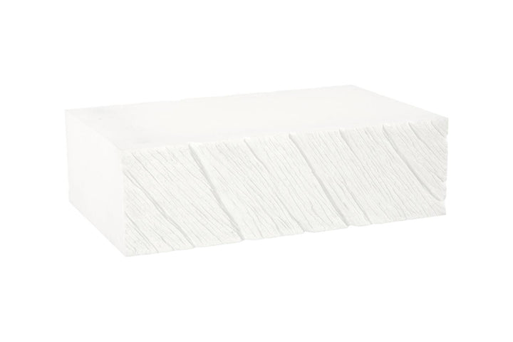 Shear Coffee Table, Rectangle, White Stone by Phillips Collection — view 1