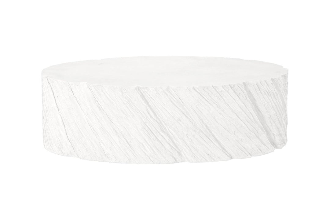 Shear Coffee Table, Oval, White Stone by Phillips Collection — view 1