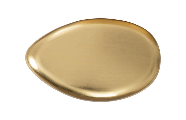 River Stone Coffee Table, Gold Leaf, Small by Phillips Collection — view 2