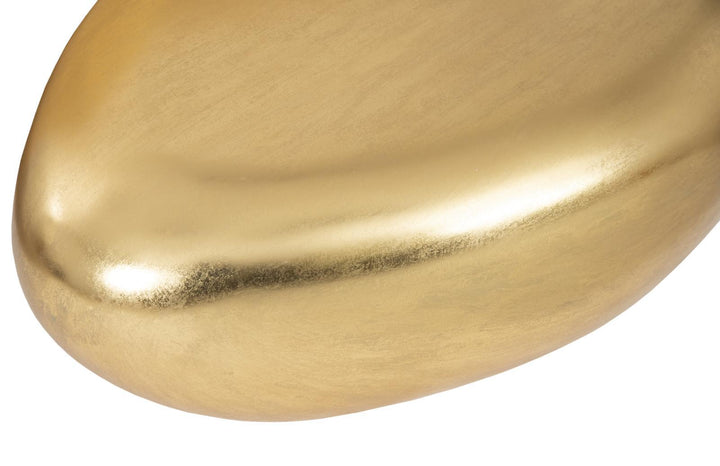 River Stone Coffee Table, Gold Leaf, Small by Phillips Collection — view 3