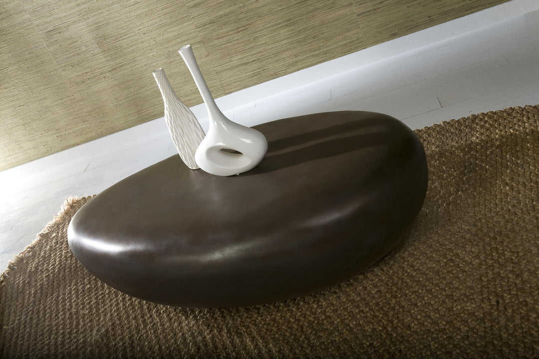 River Stone Coffee Table, Bronze, Small by Phillips Collection — room setting