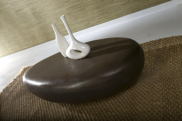 River Stone Coffee Table, Bronze, Small by Phillips Collection — room setting