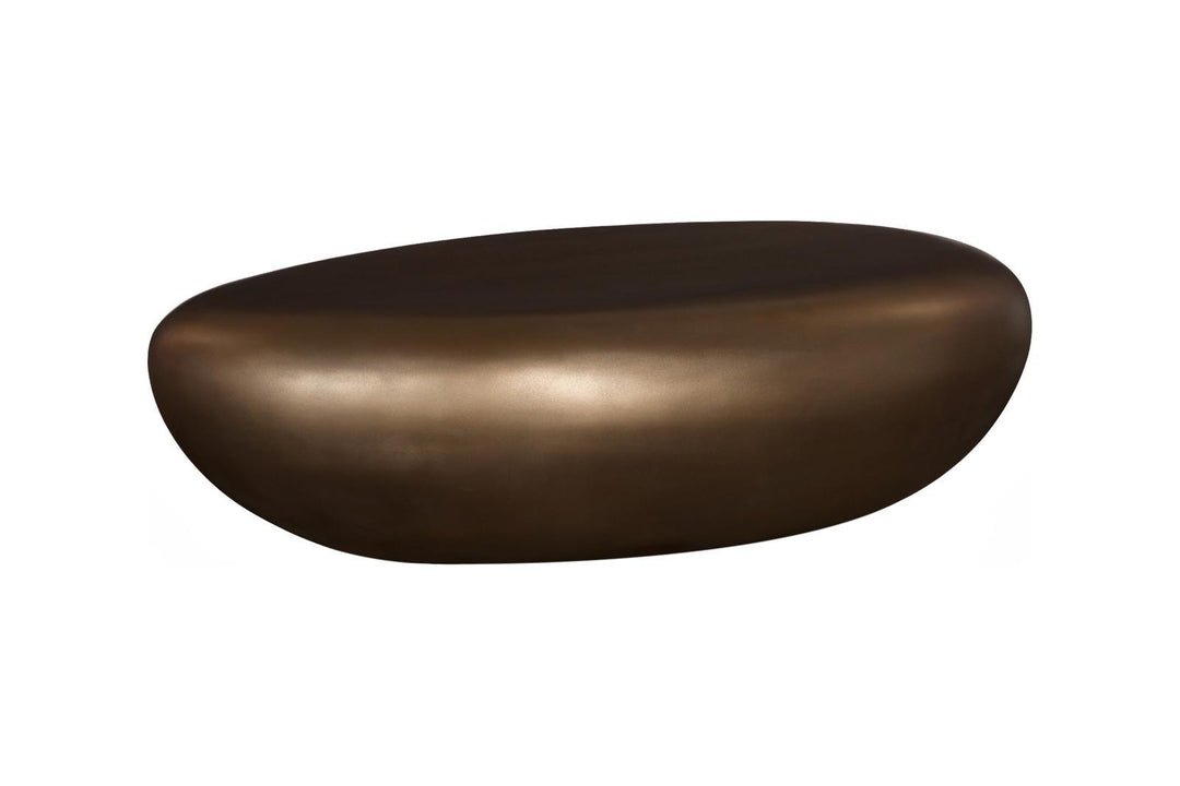River Stone Coffee Table, Bronze, Large by Phillips Collection — view 1