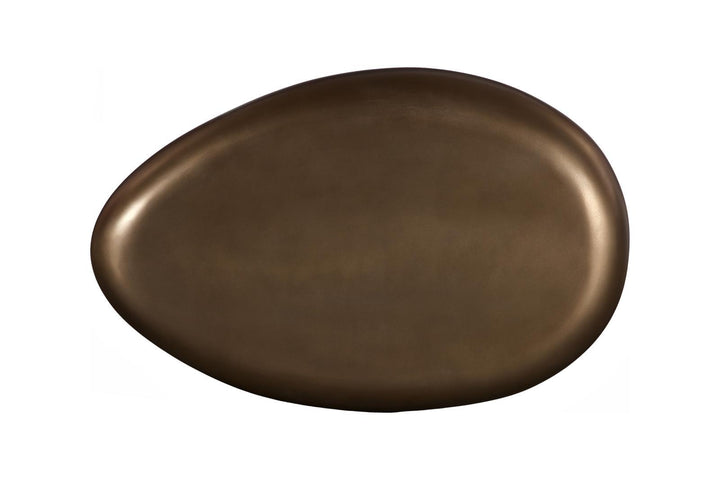 River Stone Coffee Table, Bronze, Large by Phillips Collection — view 2