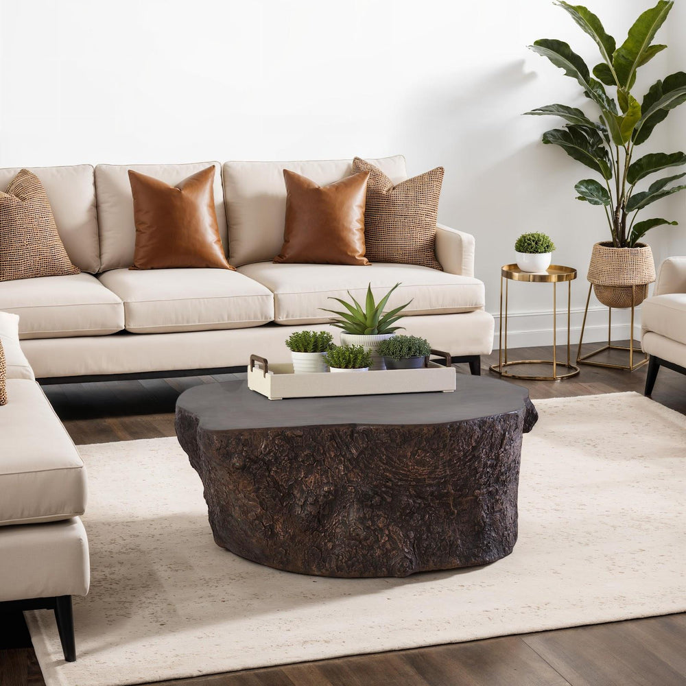 Bark Coffee Table, Bronze by Phillips Collection — room setting