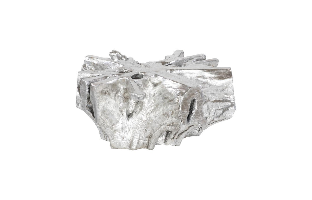 Asterisk Cast Root Coffee Table, Silver Leaf by Phillips Collection — view 3