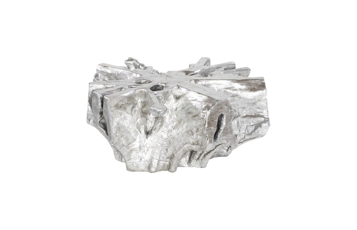 Asterisk Cast Root Coffee Table, Silver Leaf by Phillips Collection — view 3
