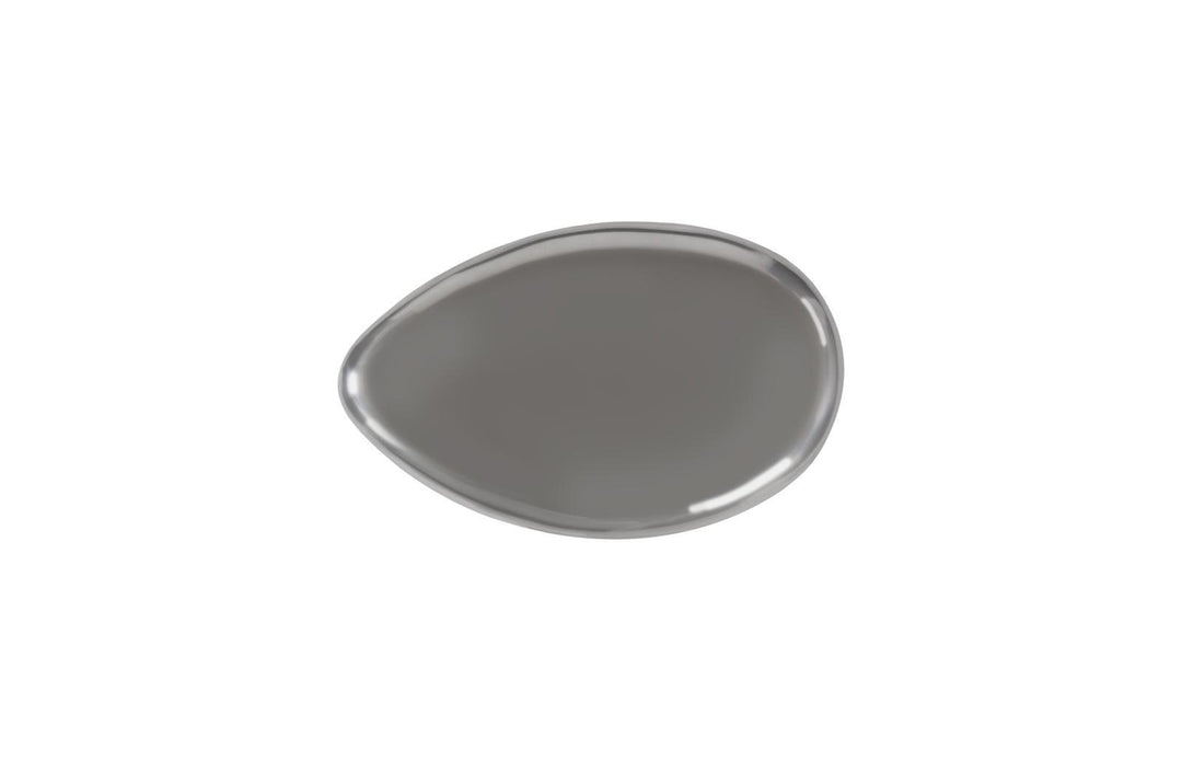 River Stone Coffee Table, Polished Aluminum, Small by Phillips Collection — view 2