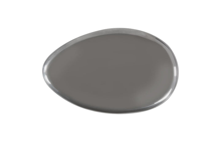 River Stone Coffee Table, Polished Aluminum, Large by Phillips Collection — view 2