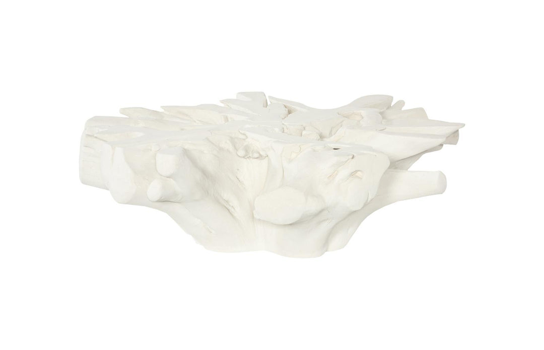 Sono Cast Root Coffee Table, With Glass, Roman Stone by Phillips Collection — view 3