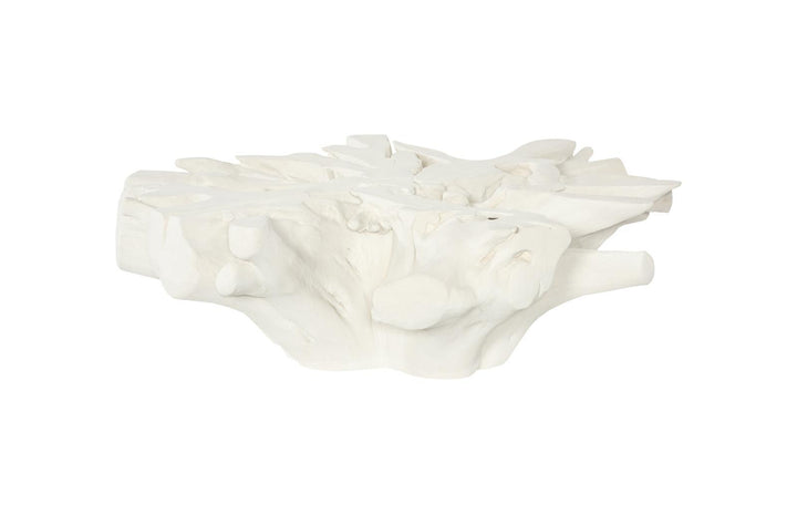 Sono Cast Root Coffee Table, With Glass, Roman Stone by Phillips Collection — view 3