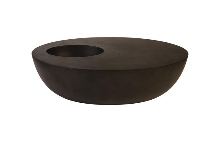 Indent Coffee Table, Oval, Black by Phillips Collection — view 1