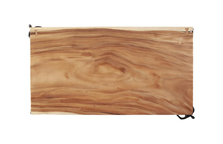 Atlas Coffee Table, Chamcha Wood, Natural, Metal by Phillips Collection — view 2