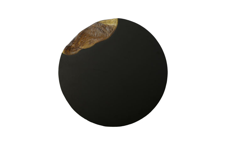Cornered Coffee Table, Natural, Iron, Round by Phillips Collection — view 2