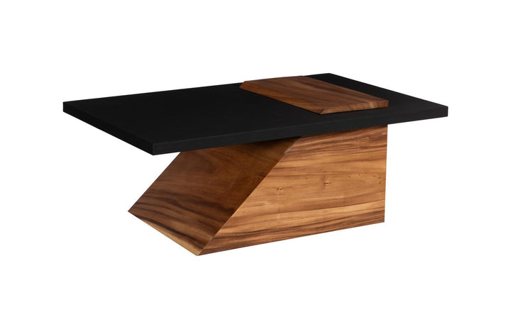 Slant Coffee Table, Natural/Black by Phillips Collection — view 1