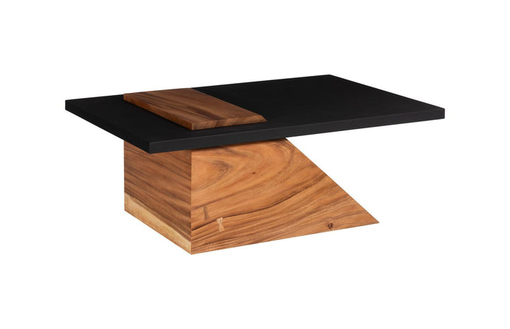 Slant Coffee Table, Natural/Black by Phillips Collection — view 3