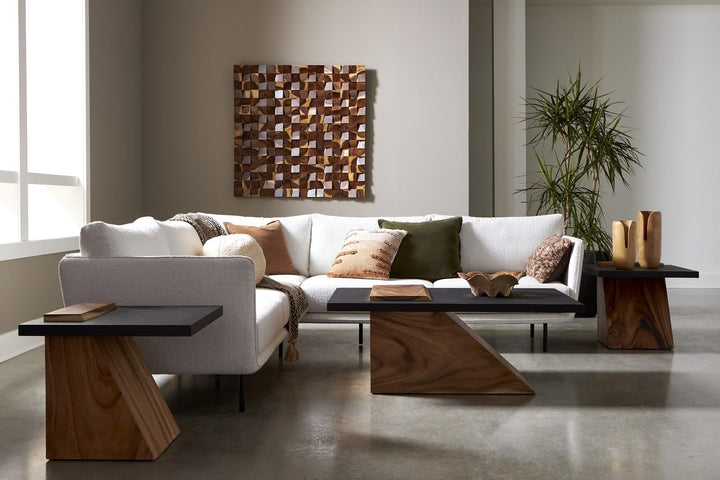 Slant Coffee Table, Natural/Black by Phillips Collection — room setting