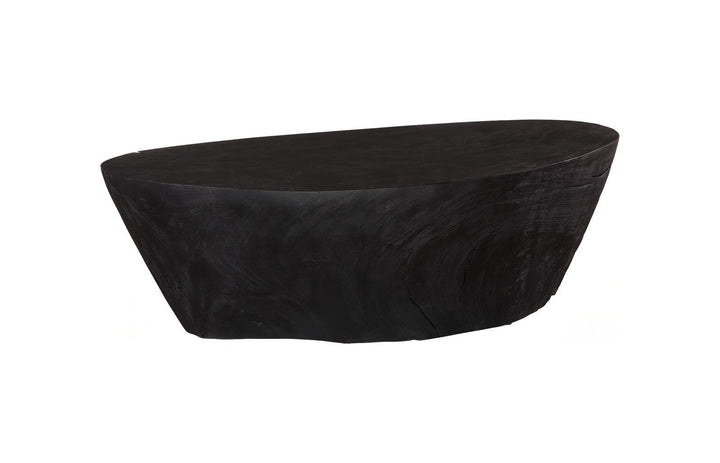 Lathe Coffee Table, Black, Large by Phillips Collection — view 1