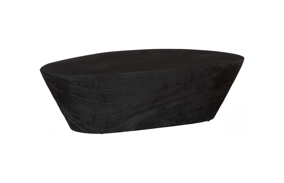 Lathe Coffee Table, Black, Large by Phillips Collection — view 3