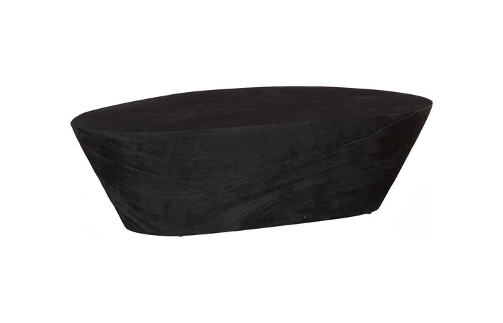Lathe Coffee Table, Black, Large by Phillips Collection — view 3