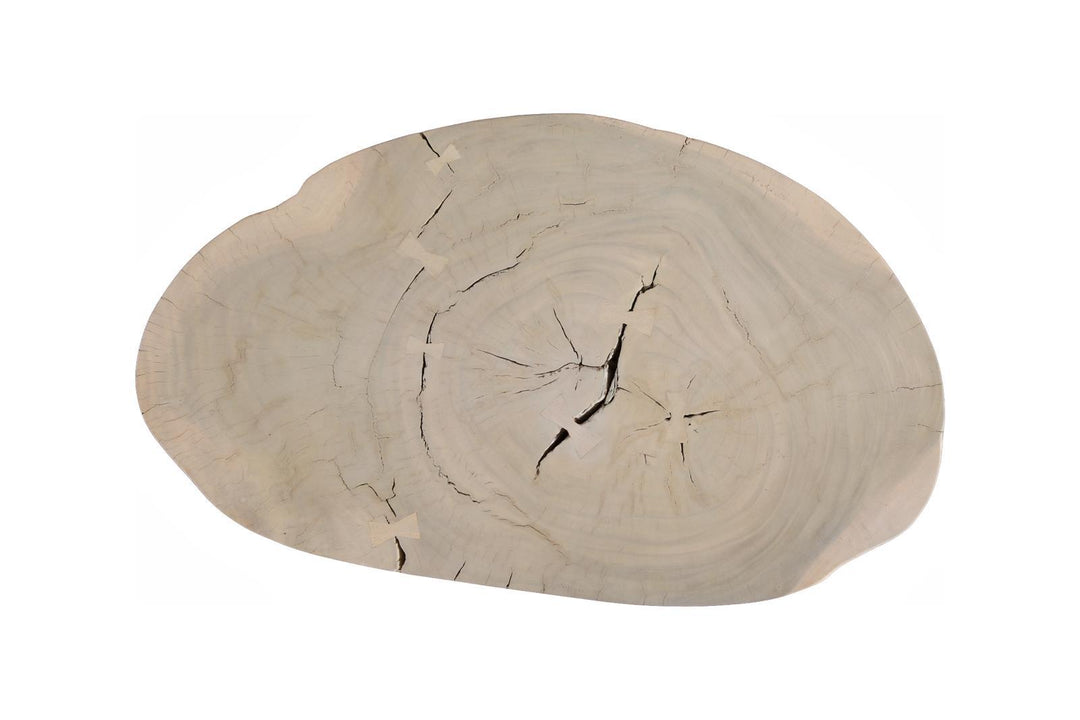 Lathe Coffee Table, Bleached, Large by Phillips Collection — view 2