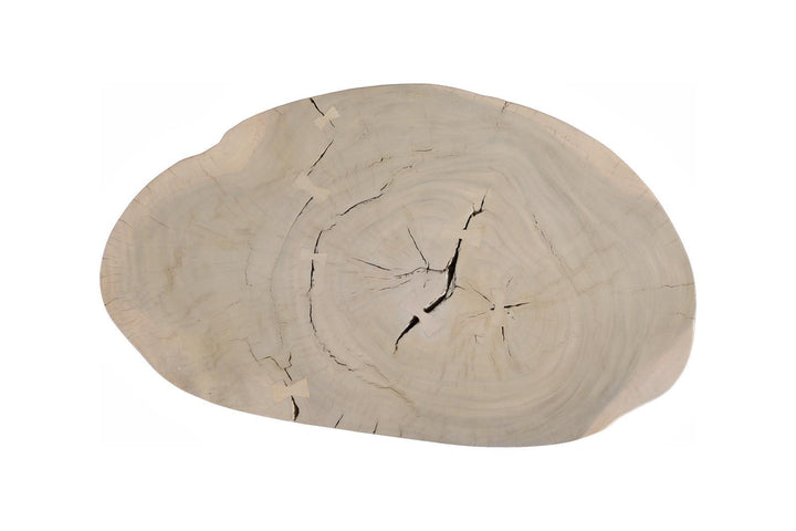 Lathe Coffee Table, Bleached, Large by Phillips Collection — view 2
